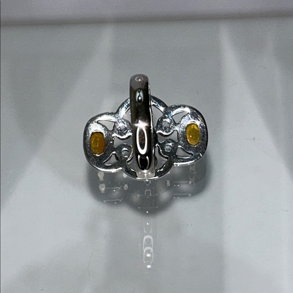 NWOT Genuine Ethiopian Opal Blue Topaz Gemstone Sterling Silver Ring Bohemian - Picture 6 of 11